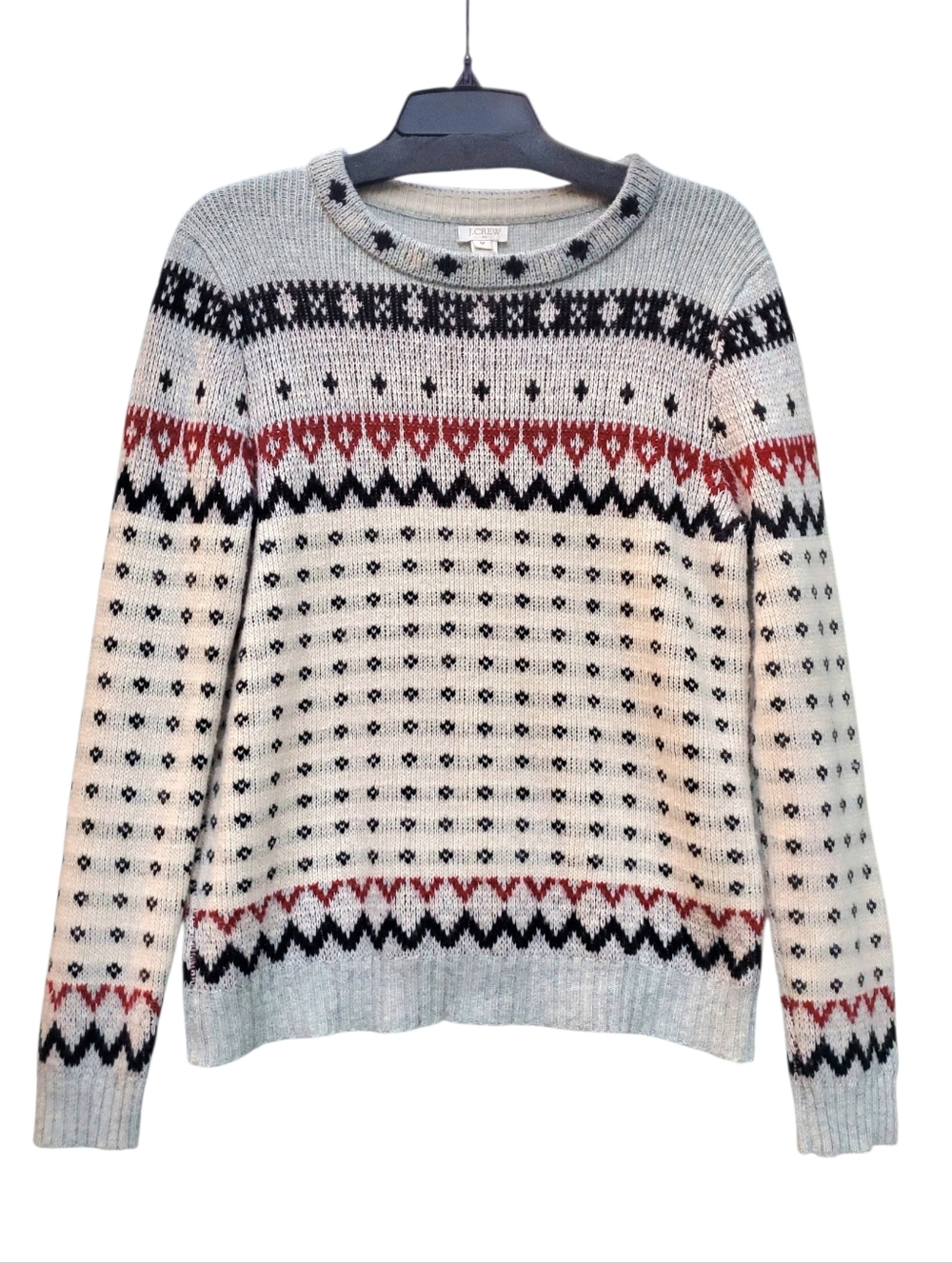 J. Crew Medium Fair Isle Merino Wool Blend Sweater